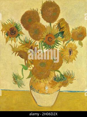 Vincent van Gogh Sunflowers (1889). Banque D'Images