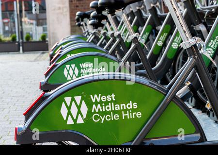 Location de vélos publics à Coventry, Royaume-Uni Banque D'Images