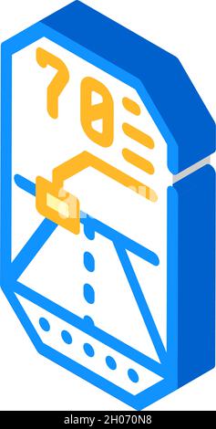 illustration du vecteur d'icône isométrique du viseur de lidar de route Illustration de Vecteur