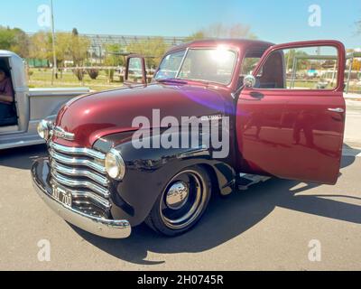 Pick-up Classic Chevrolet Thriftmaster 1947.Construit par General Motors.Utilitaire ou outil agricole. Banque D'Images