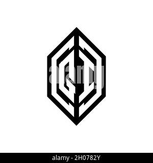 RA Monogram logo géométrique initial avec modèle de style de forme d'aile.Logo original de l'aile isolé sur fond noir Illustration de Vecteur