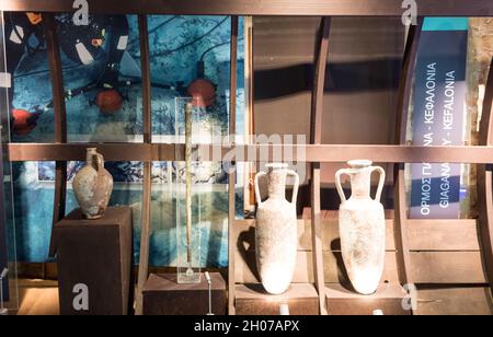 Le Musée sous-marin à l'intérieur du château de Pylos Péloponnèse Grèce Banque D'Images