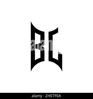 Logo BH avec modèle de conception de monogramme à vecteur de forme géométrique isolé sur fond blanc Illustration de Vecteur