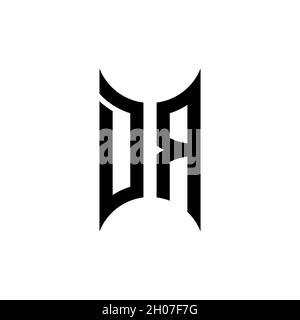 Modèle de style de forme géométrique du monogramme DR.Vecteur de conception initiale du monogramme sur un arrière-plan isolé Illustration de Vecteur