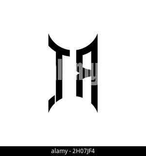 Modèle de style de forme géométrique du monogramme SP.Vecteur de conception initiale du monogramme sur un arrière-plan isolé Illustration de Vecteur