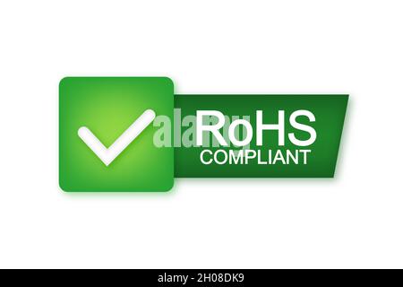 Vert RoHS. Logo, icône, étiquette. Marque de qualité icône professionnelle illustration du stock Vector Illustration de Vecteur