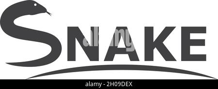 Modèle d'illustration vectorielle du logo Snake Illustration de Vecteur