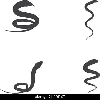 Modèle d'illustration vectorielle du logo Snake Illustration de Vecteur