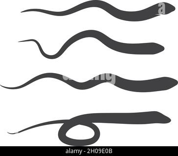 Modèle d'illustration vectorielle du logo Snake Illustration de Vecteur