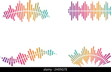 Sound Wave modèle vectoriel logo Illustration de Vecteur