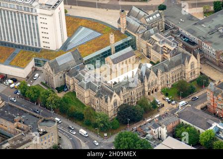 Image aérienne de Nottingham Trent University City Campus, Notinghamshire Angleterre Royaume-Uni Banque D'Images