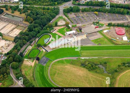 Image aérienne du cowlick Racecourse, Nottingham Notinghamshire Angleterre Royaume-Uni Banque D'Images