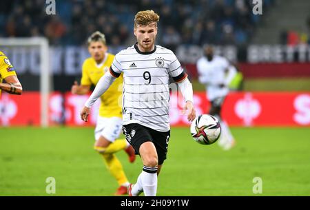 Qualification en coupe du monde, Volksparkstadion Hamburg: Allemagne contre Roumanie; Timo Werner (GER) Banque D'Images