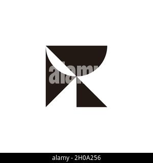 lettre r simple géométrique forme de base logo vecteur Illustration de Vecteur