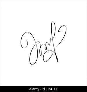 Signature manuelle noire pour les documents isolés sur fond blanc.Signature manuscrite autographe pour convention.Lettrage calligraphique Illustration de Vecteur