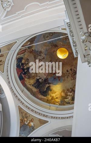 Fresque du dôme de Bocchetti, Basilique Saint-Joseph de Cupertino, Osimo, Marche, Italie, Europe Banque D'Images