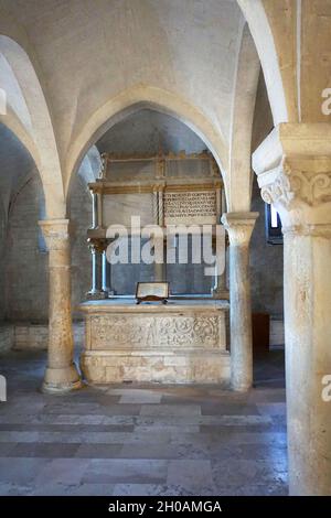 Crypte de la cathédrale San Leopardo, Osimo, Marche, Italie, Europe Banque D'Images