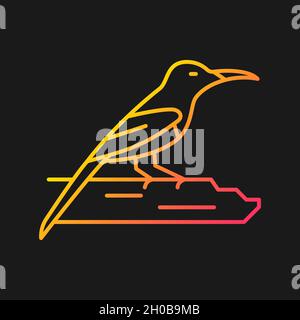 Icône de vecteur dégradé sunbird de Crimson pour thème sombre Illustration de Vecteur
