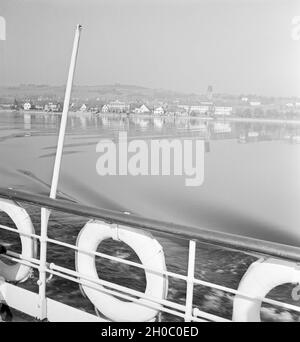 Ein Ausflug nach Lindau am Bodensee, Deutsches Reich 1930er Jahre. Un voyage à Lindau situé au bord du lac de Constance, Allemagne 1930. Banque D'Images