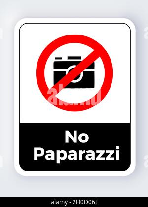 Pas de photos Paparazzi icône symbole pictogramme Illustration de Vecteur