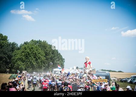 2018 Tour de France Stage 9 Arras à Roubaix Banque D'Images