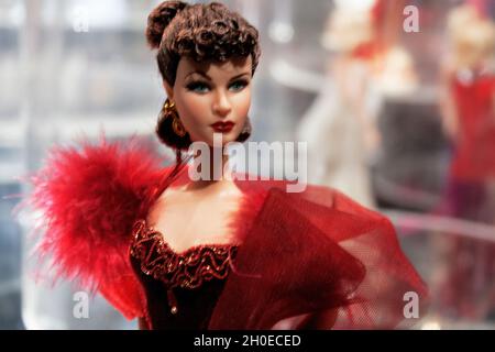 Scarlett O'Hara Barbie, Barbie exposition d'icônes au musée de Mudec à Milan, Italie Banque D'Images