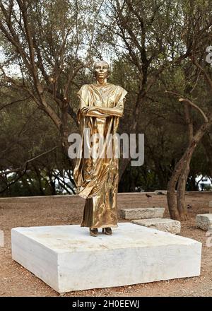 Maria Callas.Statue de la chanteuse d'opéra grecque d'origine américaine Maria Callas (1923-1977) à Athènes, Grèce Banque D'Images