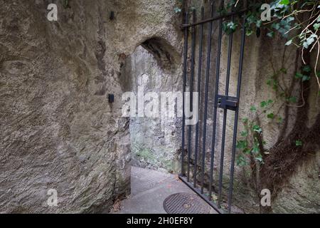 Vieux Genève - le Monetier - un passage historique et secret dans la vieille ville de Genève Banque D'Images