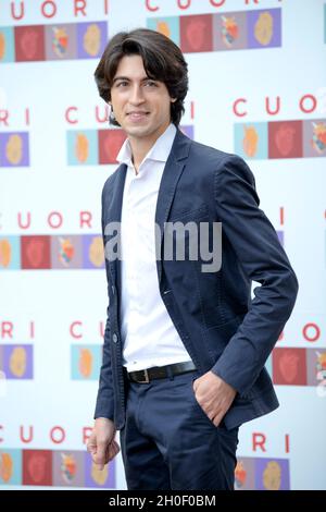 Carmine Bruschini assistant au photocall de Cuori à la Casa del Cinema, Rome Banque D'Images