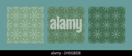 Ensemble de Noël et de joyeux nouvel an sans coutures avec flocons de neige.Modèle de conception vectoriel. Illustration de Vecteur