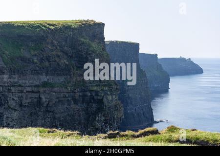 Falaises de Moher (Aillte an Mhothair), Lahinch, Comté de Clare, République d'Irlande Banque D'Images