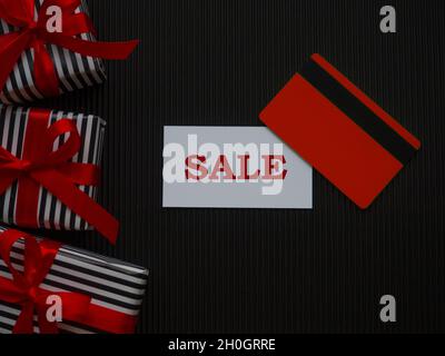Soldes de Noël shopping et cadeaux Banque D'Images