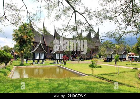 Le Centre de documentation et d'information sur la culture de Minangkabau à Padang Panjang, Sumatra Ouest, Indonésie. Banque D'Images