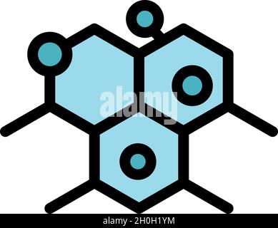 Icône hormones cérébrales.Contour cerveau hormones vecteur icône couleur isolé plat Illustration de Vecteur