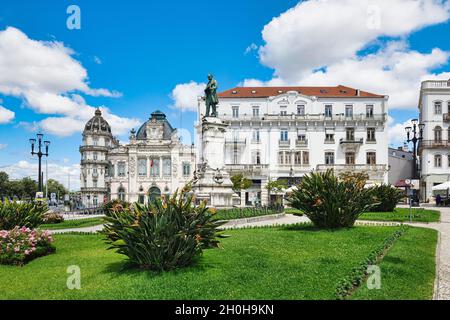 Place Largo da Portagem ou place du péage, Coimbra, Beira, Portugal Banque D'Images