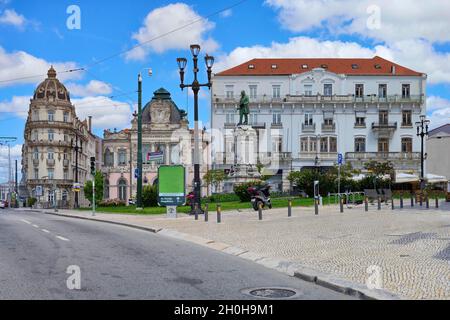 Place Largo da Portagem ou place du péage, Coimbra, Beira, Portugal Banque D'Images