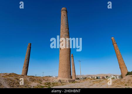 Musalla minarets de Herat, Herat, Afghanistan Banque D'Images