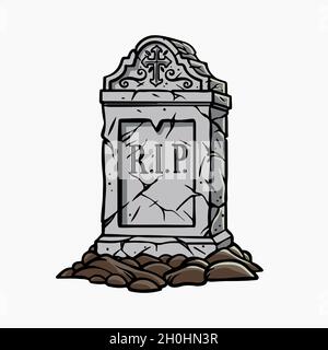 Illustration vectorielle tombstone Cartoon Clipart Illustration de Vecteur