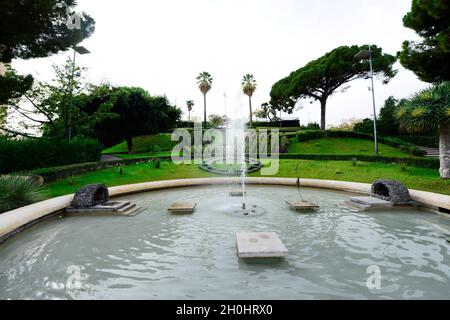 Villa Bellini Park sur la via Etna à Catane, Italie. Banque D'Images