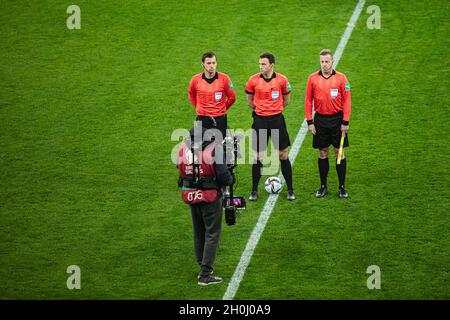 Lviv, Ukraine - 12 octobre 2021 : l'UEFA, qualification de coupe du monde, match de football entre l'Ukraine et la Bosnie-Herzégovine Banque D'Images