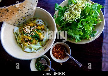 Un plat populaire où la recette est venue de la région de Hoi an au Vietnam. Banque D'Images