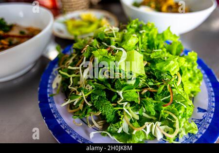 Des verts pour mon repas Quang Banque D'Images