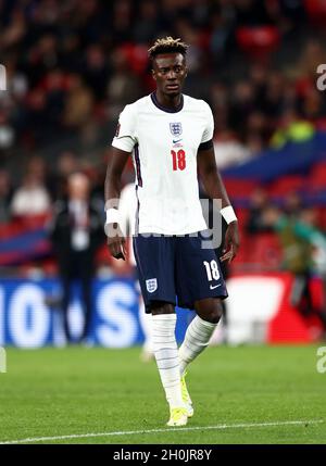 Londres, Angleterre, 12 octobre 2021.Tammy Abraham d'Angleterre lors du match de qualification de la coupe du monde de la FIFA au stade Wembley, Londres.Le crédit photo devrait se lire: David Klein / Sportimage Banque D'Images