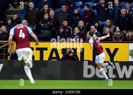 Chris Wood de Burnley célèbre son premier but du jeu Banque D'Images