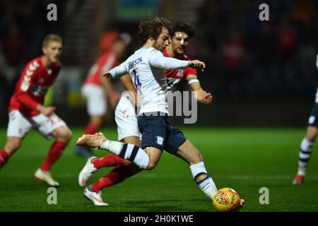 Ben Pearson de Preston North End en action Banque D'Images