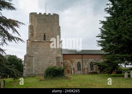 Église Sainte-Marie-la-Vierge, Bawdsey, Suffolk, Anglia est Banque D'Images