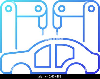 Icône de vecteur linéaire de gradient de fabrication corps en blanc Illustration de Vecteur