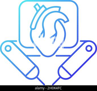 Icône vecteur linéaire gradient robot chirurgical Illustration de Vecteur