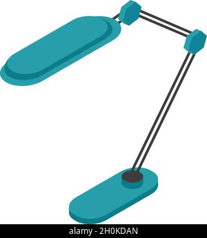 lampe de table 3d isométrique pour le bureau.Illustration d'une lampe de bureau pour le bureau et d'une table pour le vecteur commercial Illustration de Vecteur