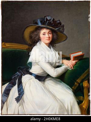 Elisabeth Vigee le Brun, Comtesse de la Châtre (Marie Charlotte Louise Perrette Aglaé Bontemps, 1762–1848), portrait-painting, 1789 Banque D'Images